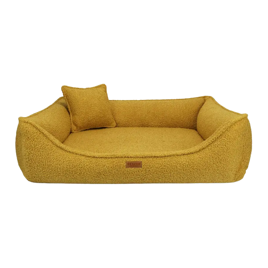 Legowisko premium dla psa i kota ortopedyczne musztardowe - BELLUNO MUSTARD DENZOO