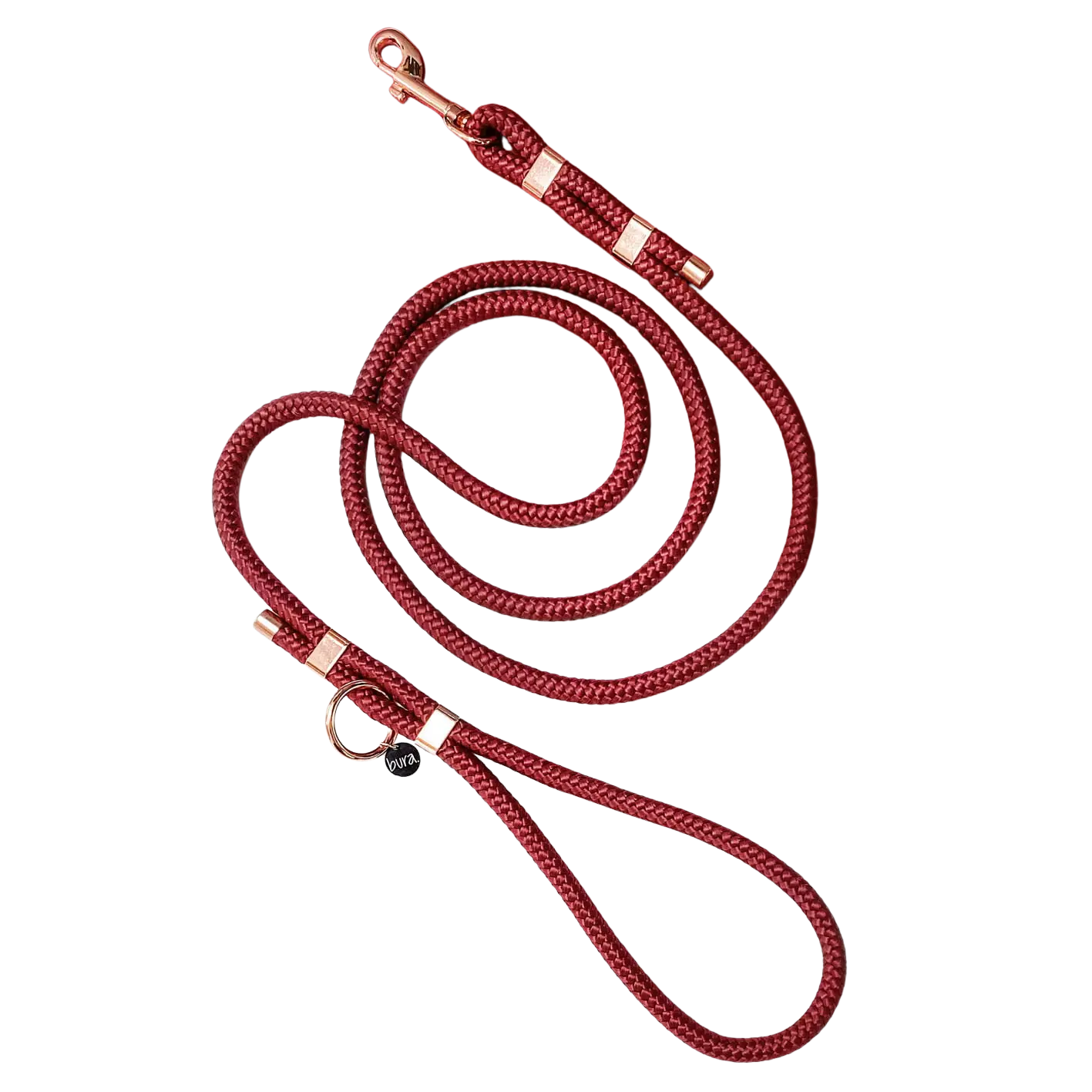 Smycz miejska linowa dla psa, bordo / HAU... hot in here BURA