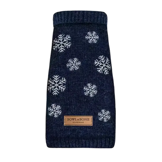 Sweterek dla psa SNOWFLAKE granat Bowl & Bone