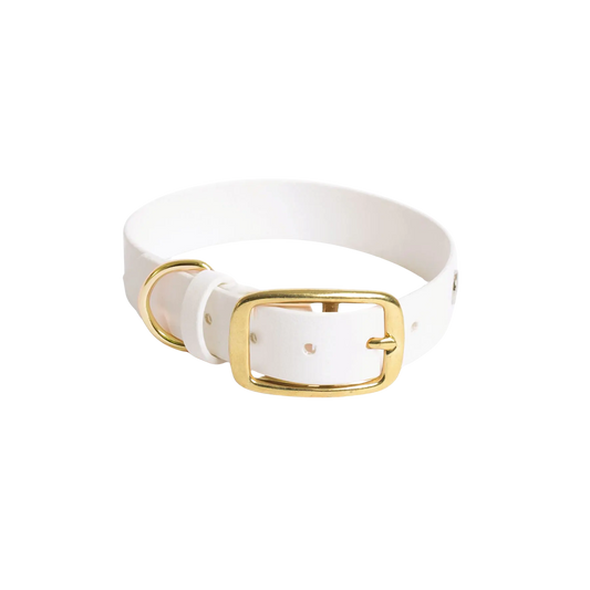 Obroża na sprzączkę dla psa, biały / beza Psiavlova BURA