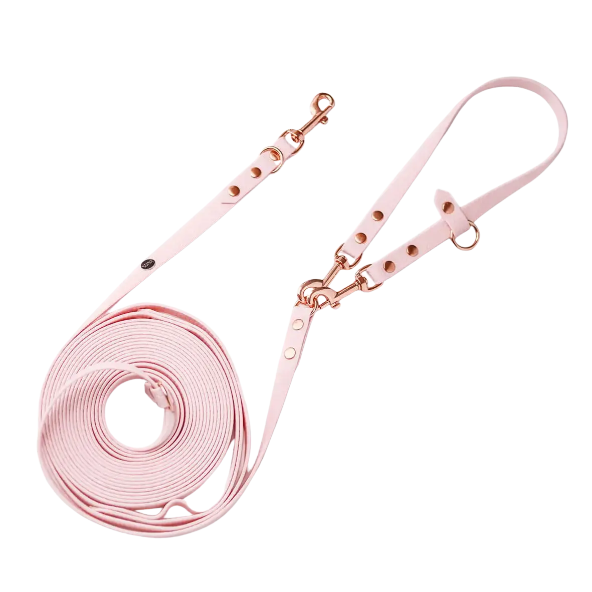 Linka treningowa dla psa z taśmy HEXA, pastelowy róż BURA