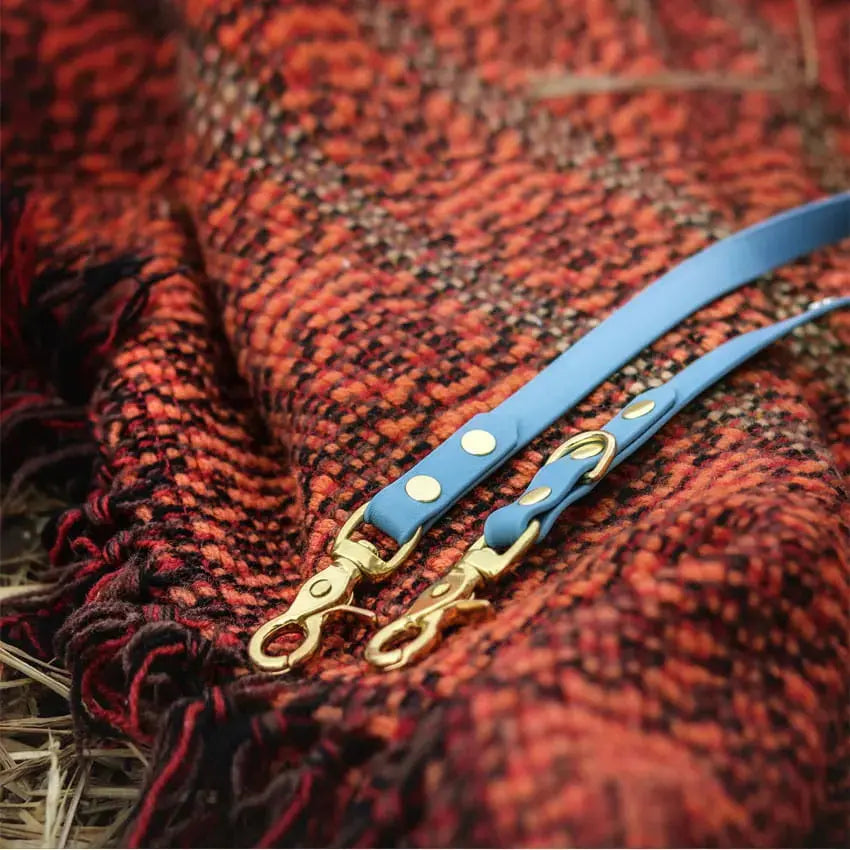 Smycz przepinana multifunkcyjna z Biothane dla psa, blue jeans / denim DOG BURA