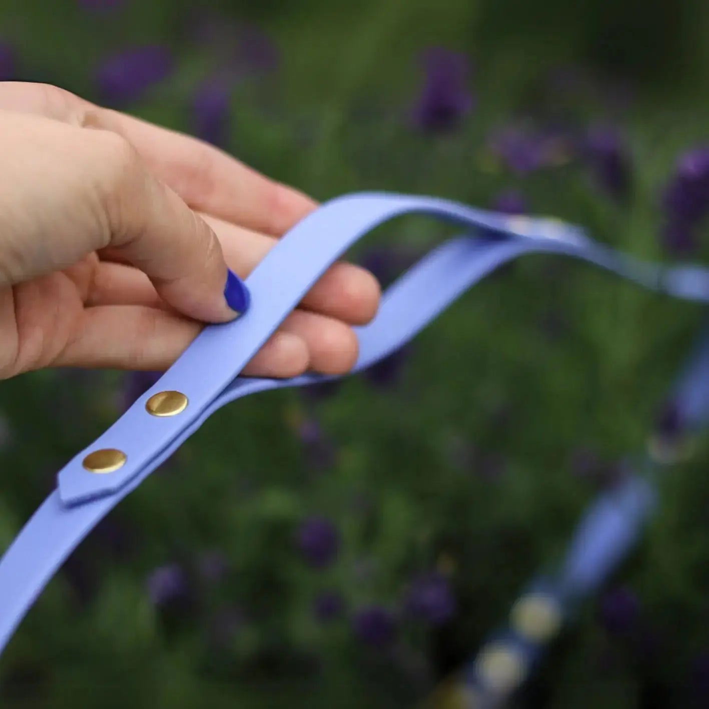 Smycz przepinana multifunkcyjna z Biothane dla psa, niebiesko-lawendowy / Magic Paws BURA