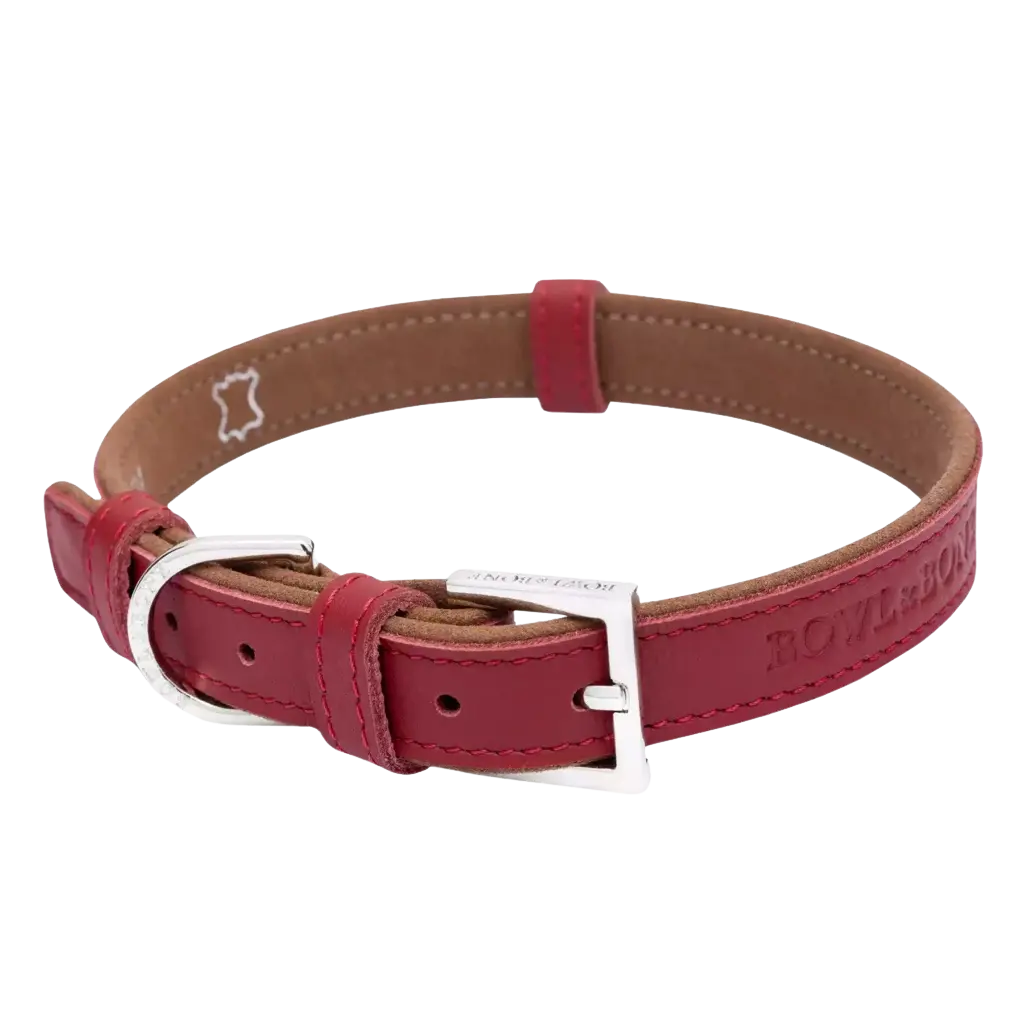 Obroża dla psa MONACO bordowa Bowl & Bone