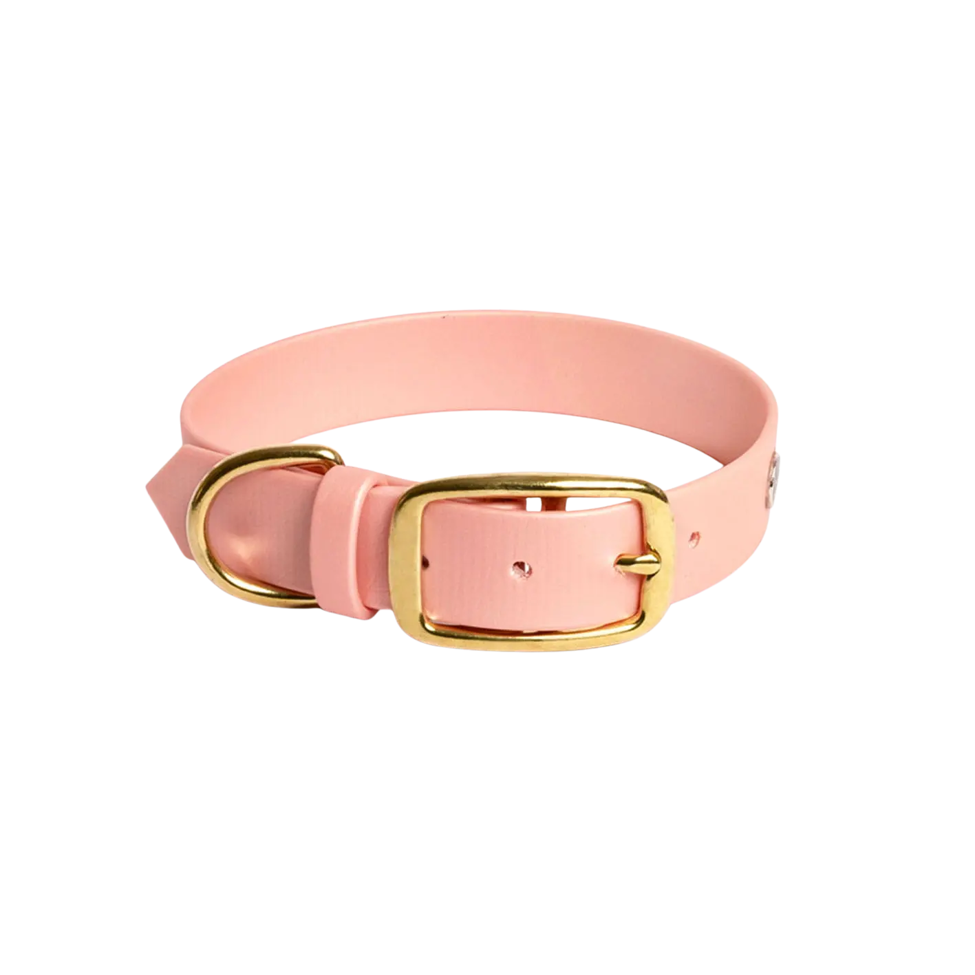 Obroża na sprzączkę dla psa, łososiowy róż / wata PSIUkrowa BURA