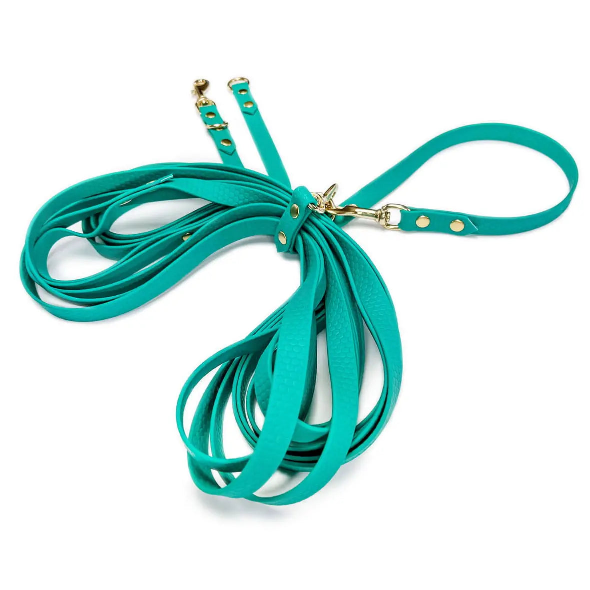 Linka treningowa dla psa z taśmy HEXA, zieleń ftalo BURA