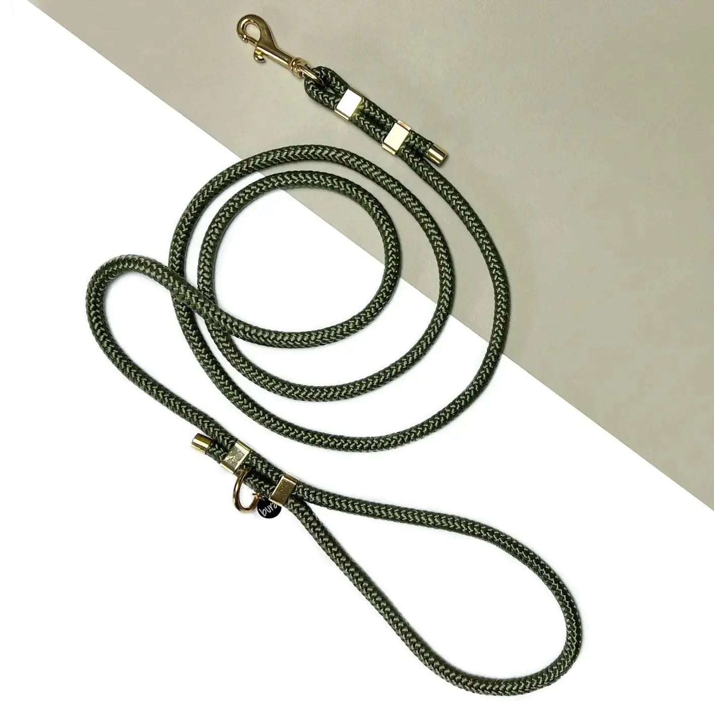 Smycz miejska linowa dla psa, militarna zieleń / WATAHA BURA