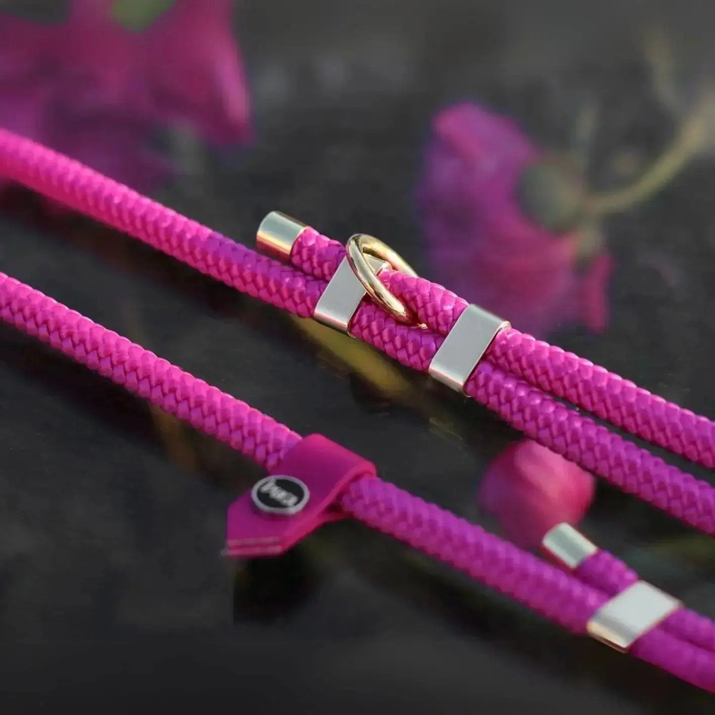 Smycz miejska linowa dla psa, magenta / Pup Fiction BURA