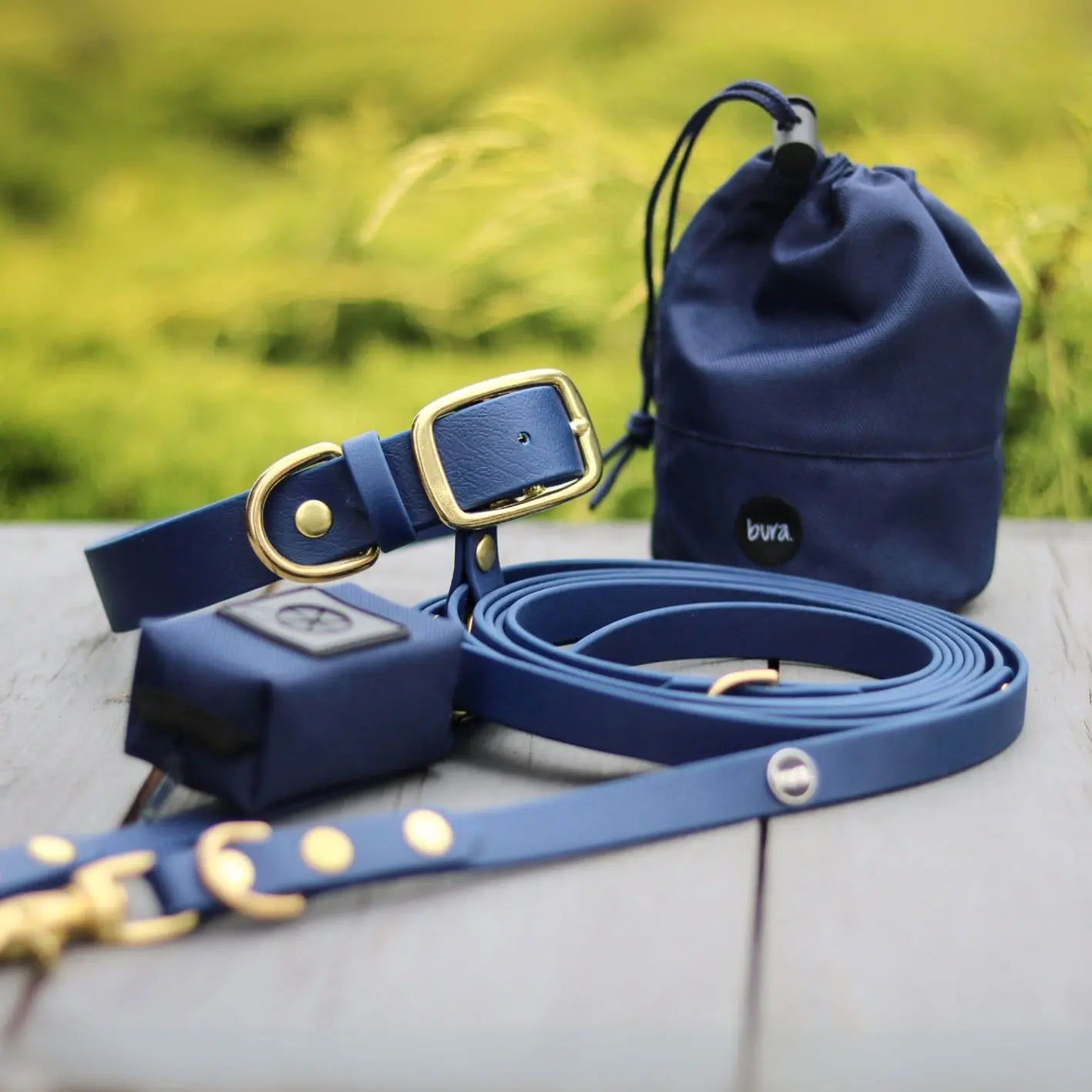 Obroża na sprzączkę dla psa, granat / Royal dog BURA