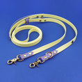 Załaduj obraz do przeglądarki galerii, Smycz przepinana multifunkcyjna z Biothane dla psa, Śliweczki / jasny fiolet, pastelowy żółty BURA