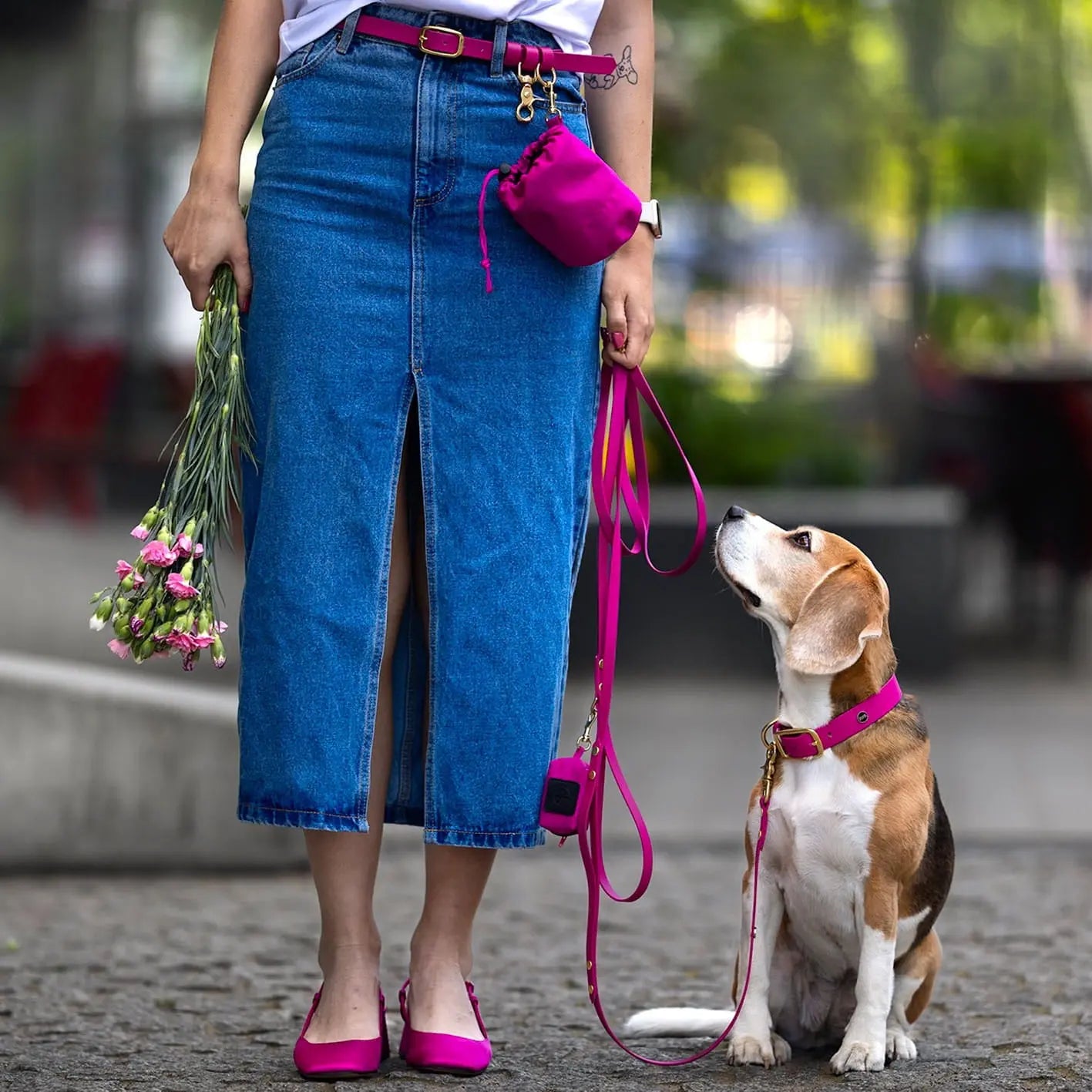 Obroża na sprzączkę dla psa, magenta / Pup Fiction BURA