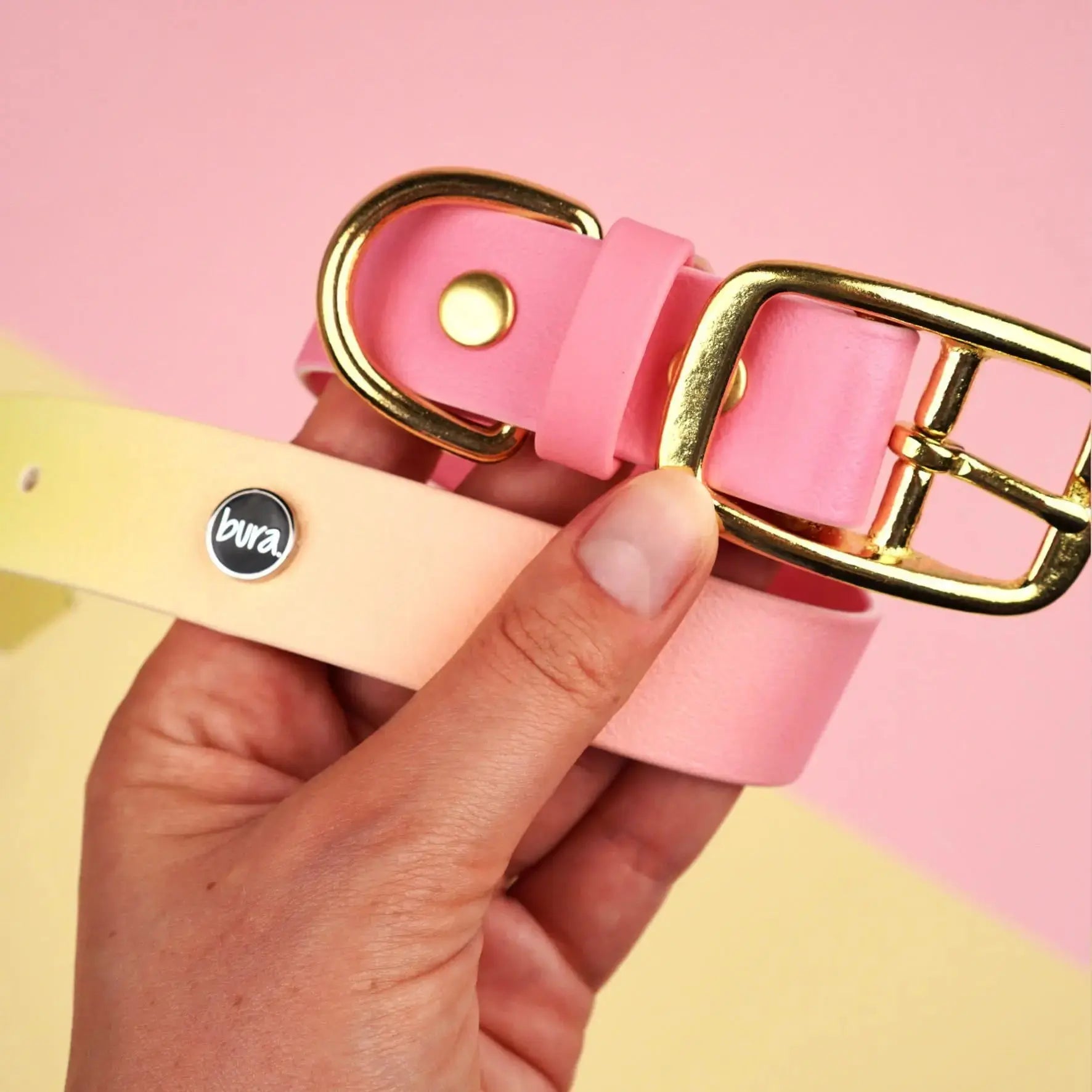 Obroża na sprzączkę dla psa, Pink Malibu BURA