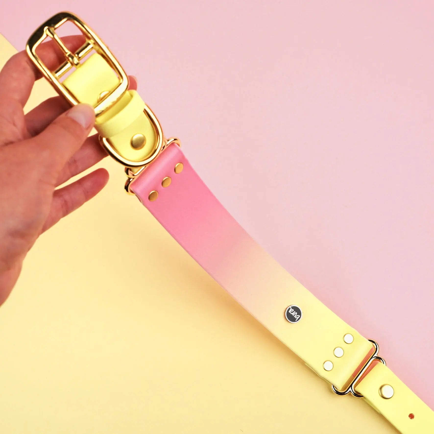 Szeroka obroża na sprzączkę, Pink Malibu BURA