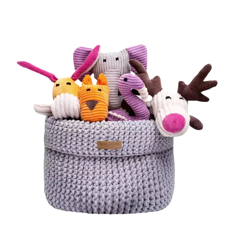 Kosz na zabawki COTTON szary Bowl & Bone