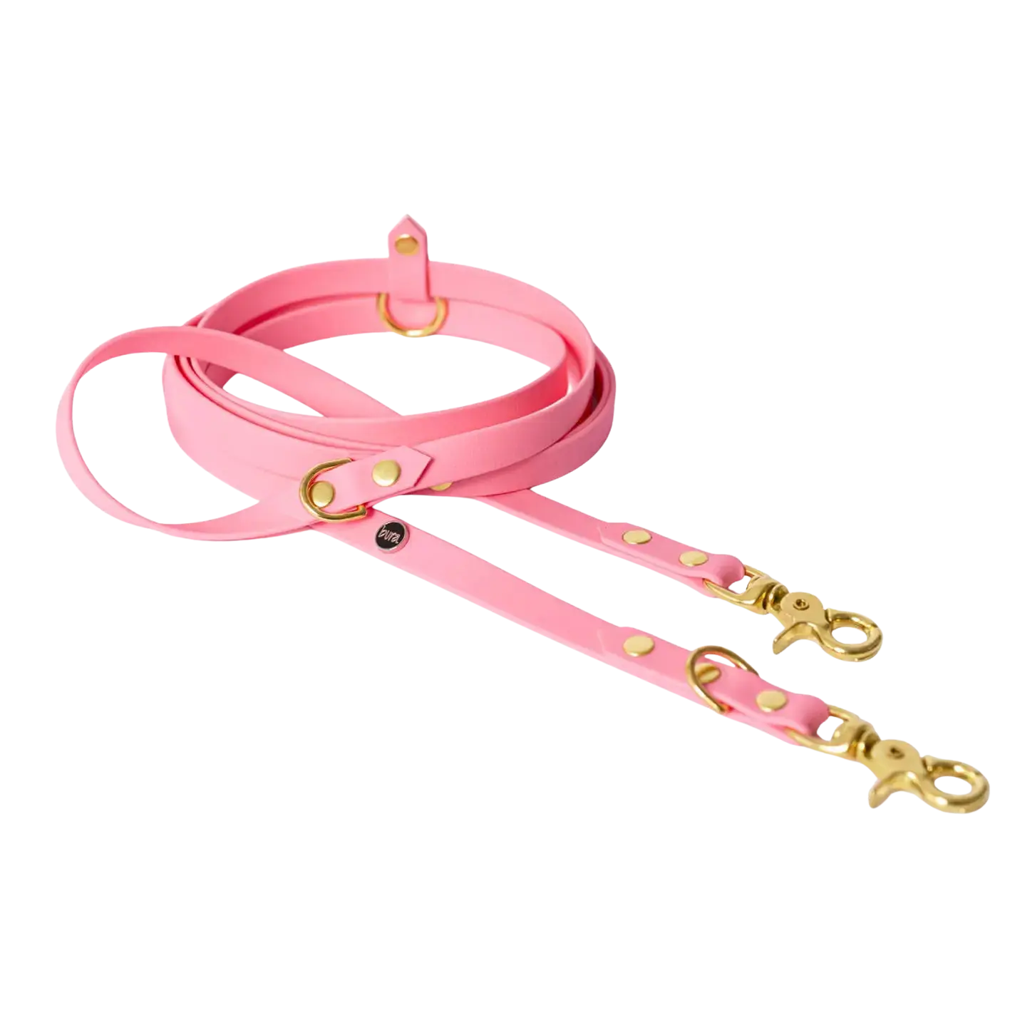 Smycz przepinana multifunkcyjna z Biothane dla psa, pastelowy róż / PUPPY pink BURA