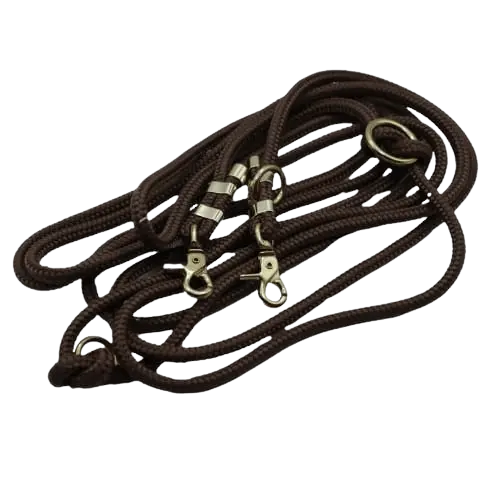 Smycz przepinana linowa Espresso Brown Co collar