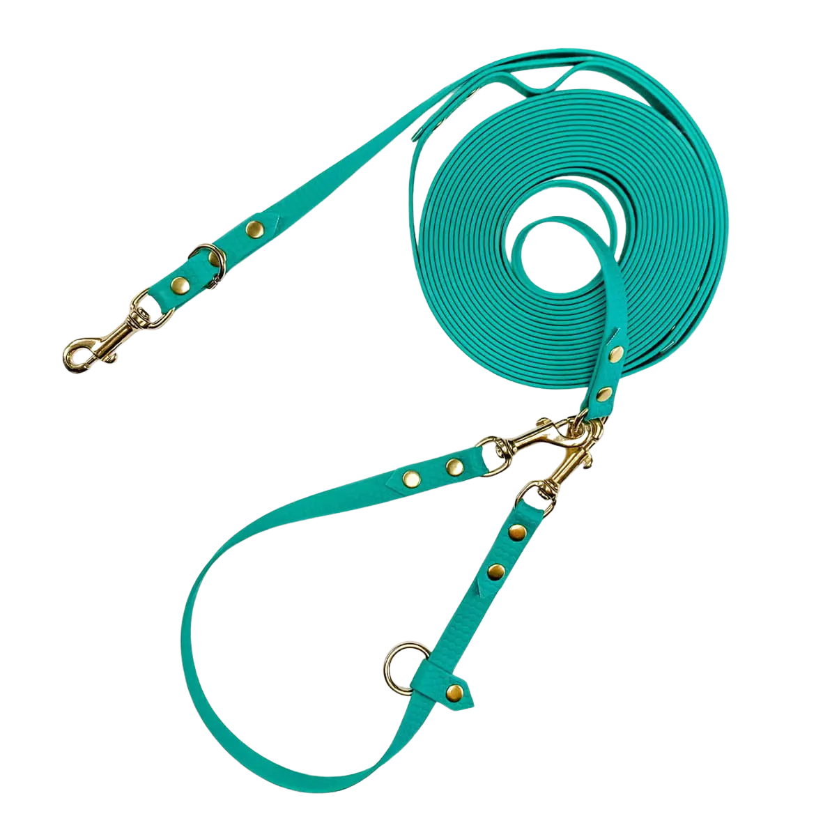 Linka treningowa dla psa z taśmy HEXA, zieleń ftalo BURA