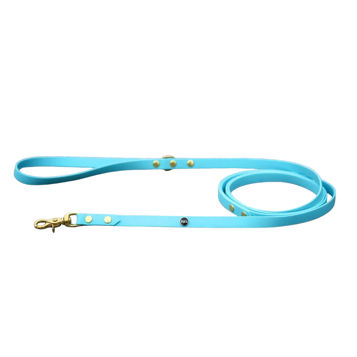 Smycz miejska z Biothane dla psa, błękit / I'm buldog... BURA