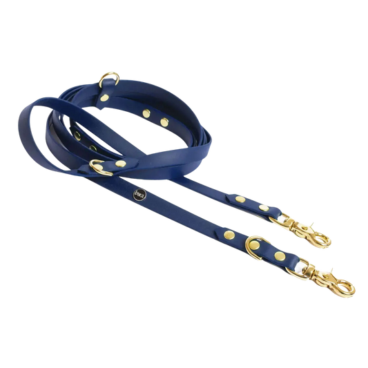 Smycz przepinana multifunkcyjna z Biothane dla psa, granat / Royal dog BURA