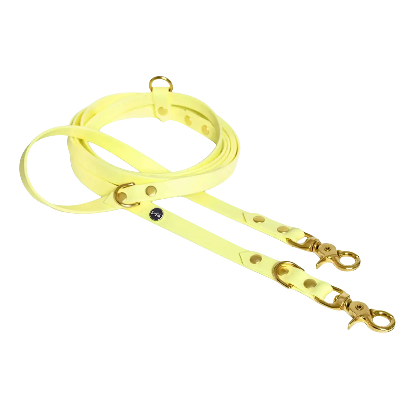 Smycz przepinana multifunkcyjna z Biothane dla psa, pastelowy żółty / PUP'S Paradise BURA