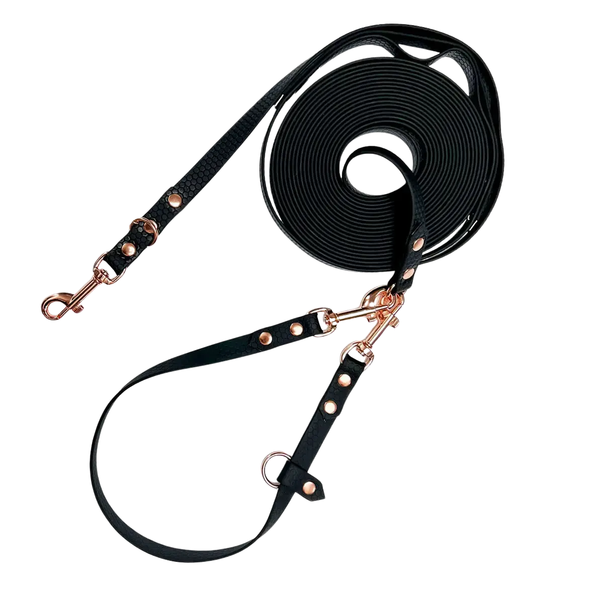 Linka treningowa dla psa z taśmy HEXA, czarny BURA