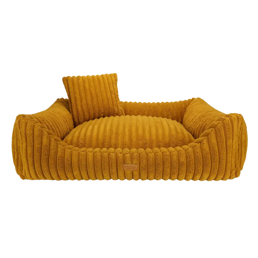 Legowisko premium dla psa i kota ortopedyczne musztardowe - PALERMO MUSTARD DENZOO