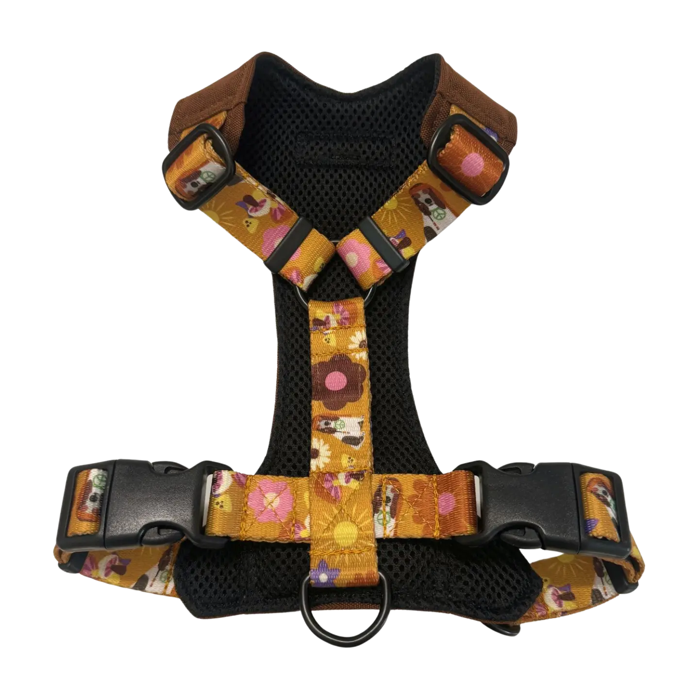 Szelki bezuciskowe Hippie - Miłość, Wolność, Psy psistań