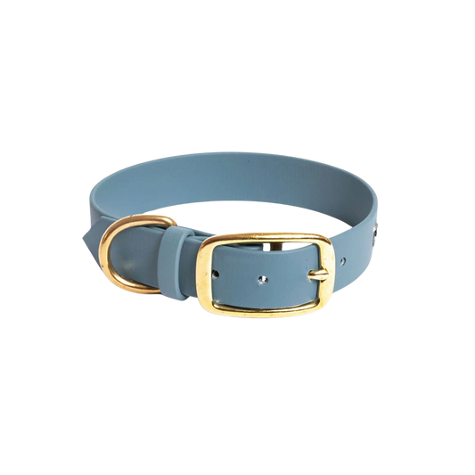 Obroża na sprzączkę dla psa, blue jeans / denim DOG BURA