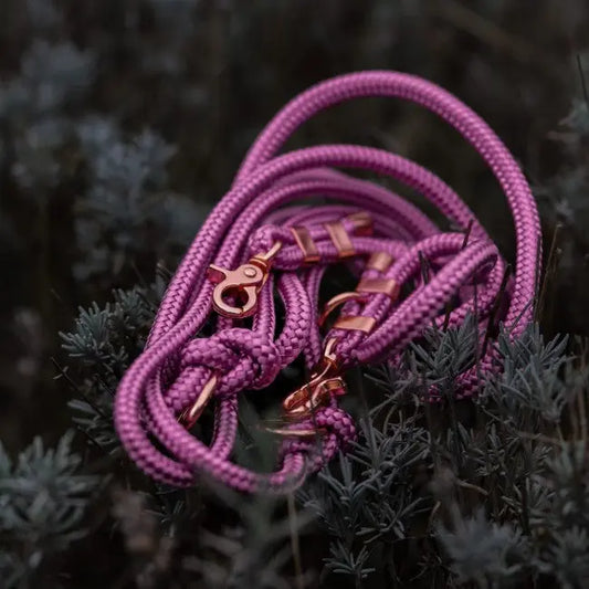 Smycz przepinana linowa Lavender Violet Co collar