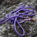 Załaduj obraz do przeglądarki galerii, Smycz miejska linowa Lilac Purple Co collar