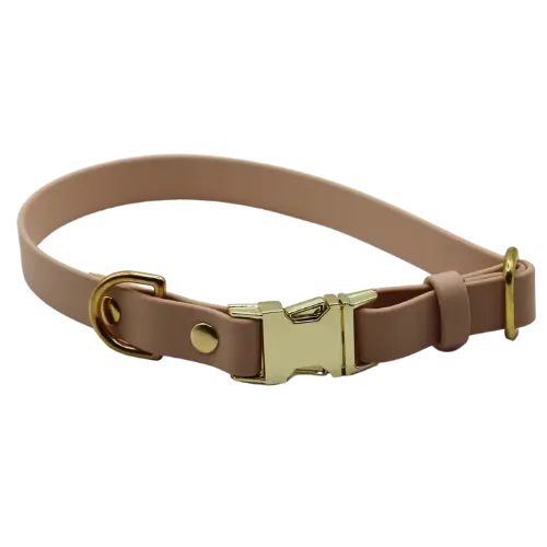 Obroża na klamrę BioThane Almond Beige Co Collar