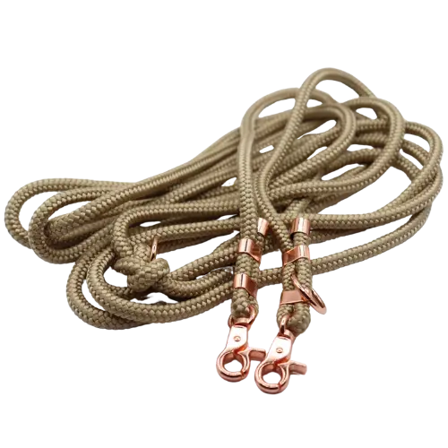 Smycz przepinana linowa Almond Beige Co collar