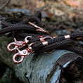 Załaduj obraz do przeglądarki galerii, Smycz przepinana linowa Chocolate Brown Co collar