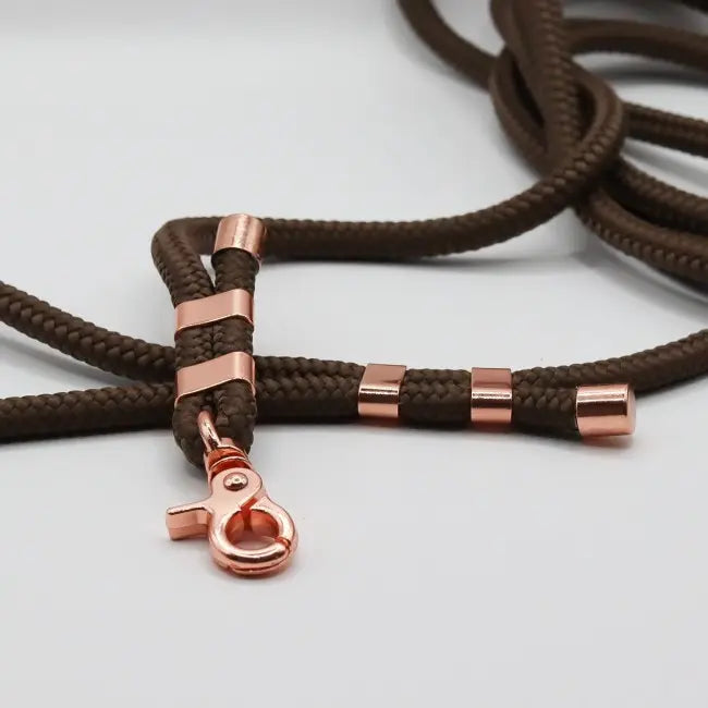 Smycz miejska linowa Chocolate Brown Co collar