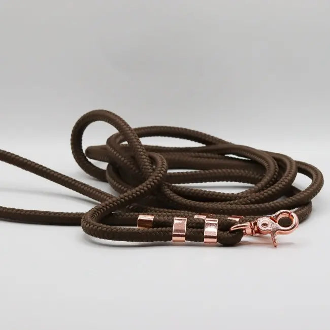 Smycz miejska linowa Chocolate Brown Co collar