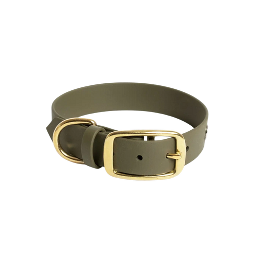 Obroża na sprzączkę dla psa, militarna zieleń / WATAHA BURA