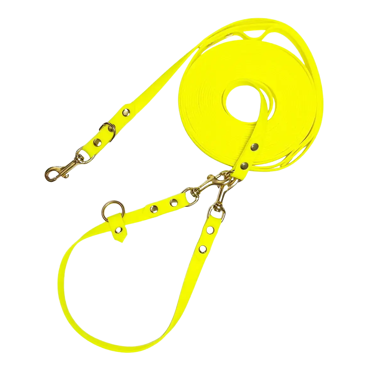 Linka treningowa dla psa z taśmy HEXA, neonowy żółty BURA