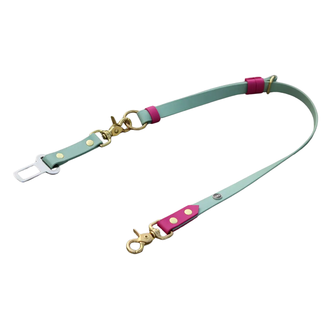 Pas do auta i Smycz Turystyczna w JEDNYM! - PRODUKT PERSONALIZOWANY BURA