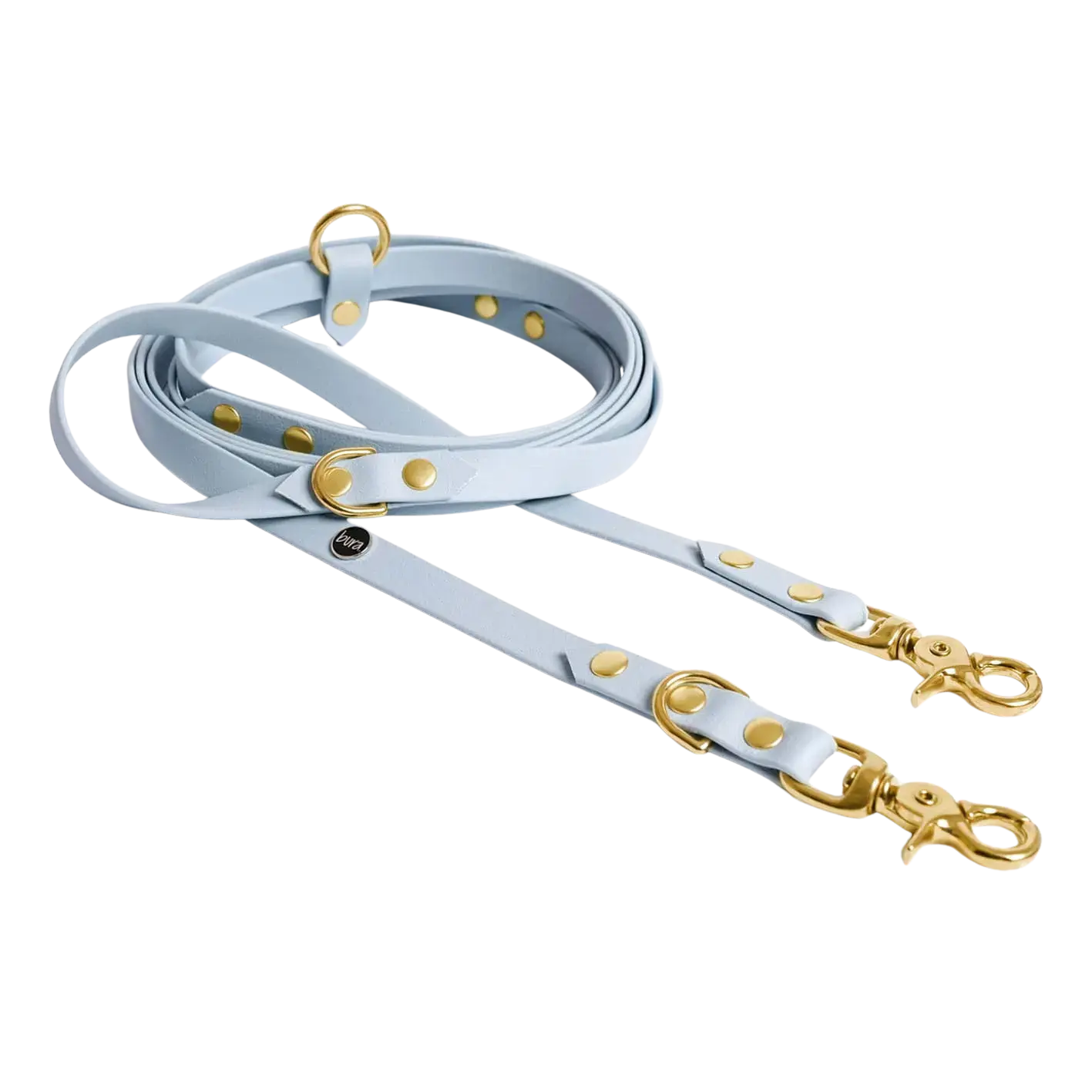 Smycz przepinana multifunkcyjna z Biothane dla psa, pastelowy niebieski / PUPPY blue BURA