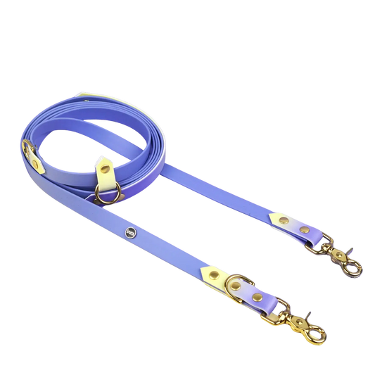 Smycz przepinana multifunkcyjna z Biothane dla psa, Lavender Haze BURA