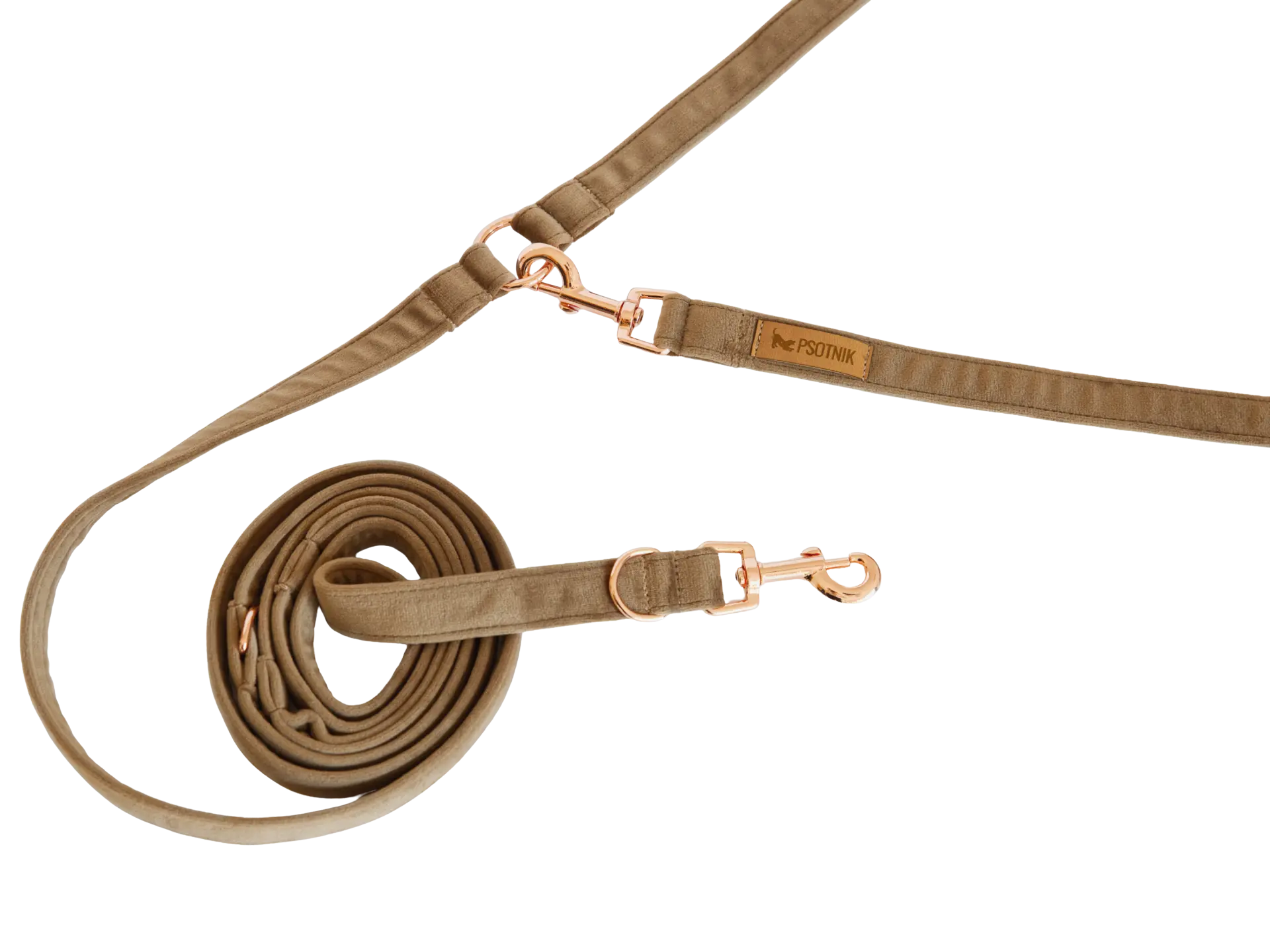 Smycz przepinana Brązowy Psotnik Psotnik