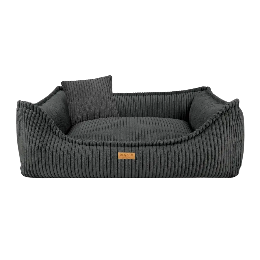 Legowisko premium dla psa i kota ortopedyczne ciemno szare - MILANO DARK GREY DENZOO