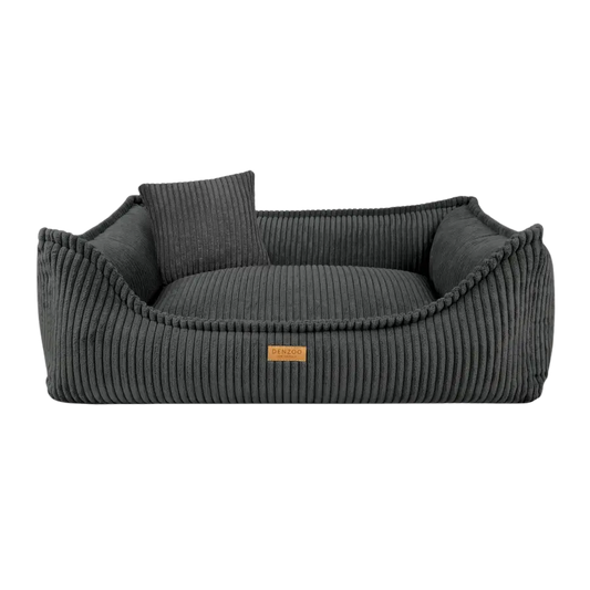 Legowisko premium dla psa i kota ortopedyczne ciemno szare - MILANO DARK GREY DENZOO