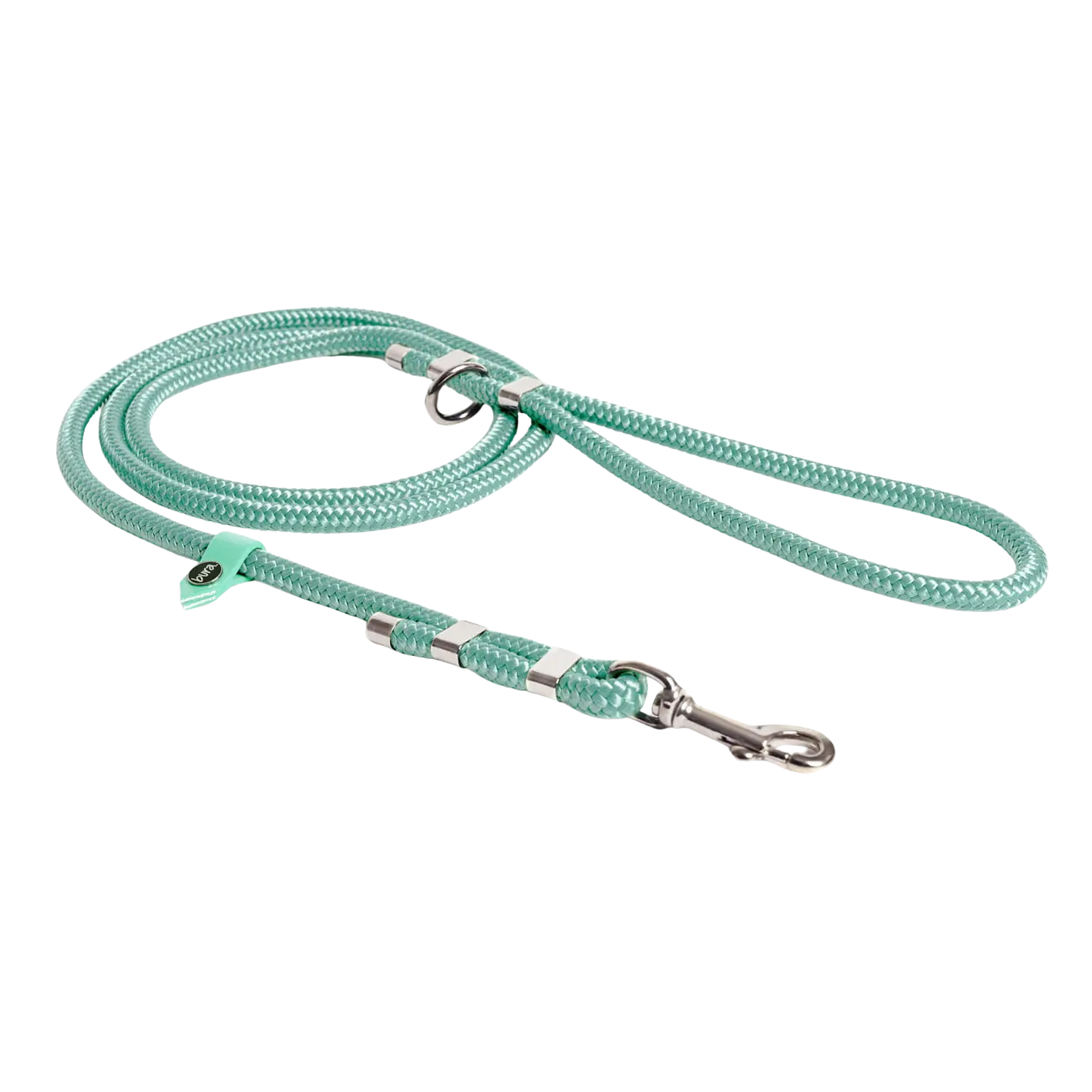 Smycz miejska linowa dla psa, miętowy / psia miętka BURA