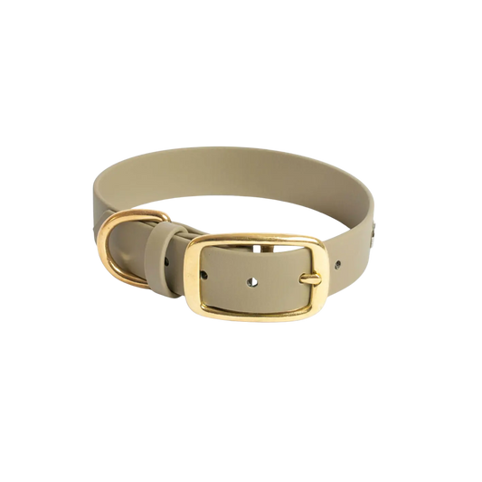 Obroża na sprzączkę dla psa, khaki / PSIAkość BURA