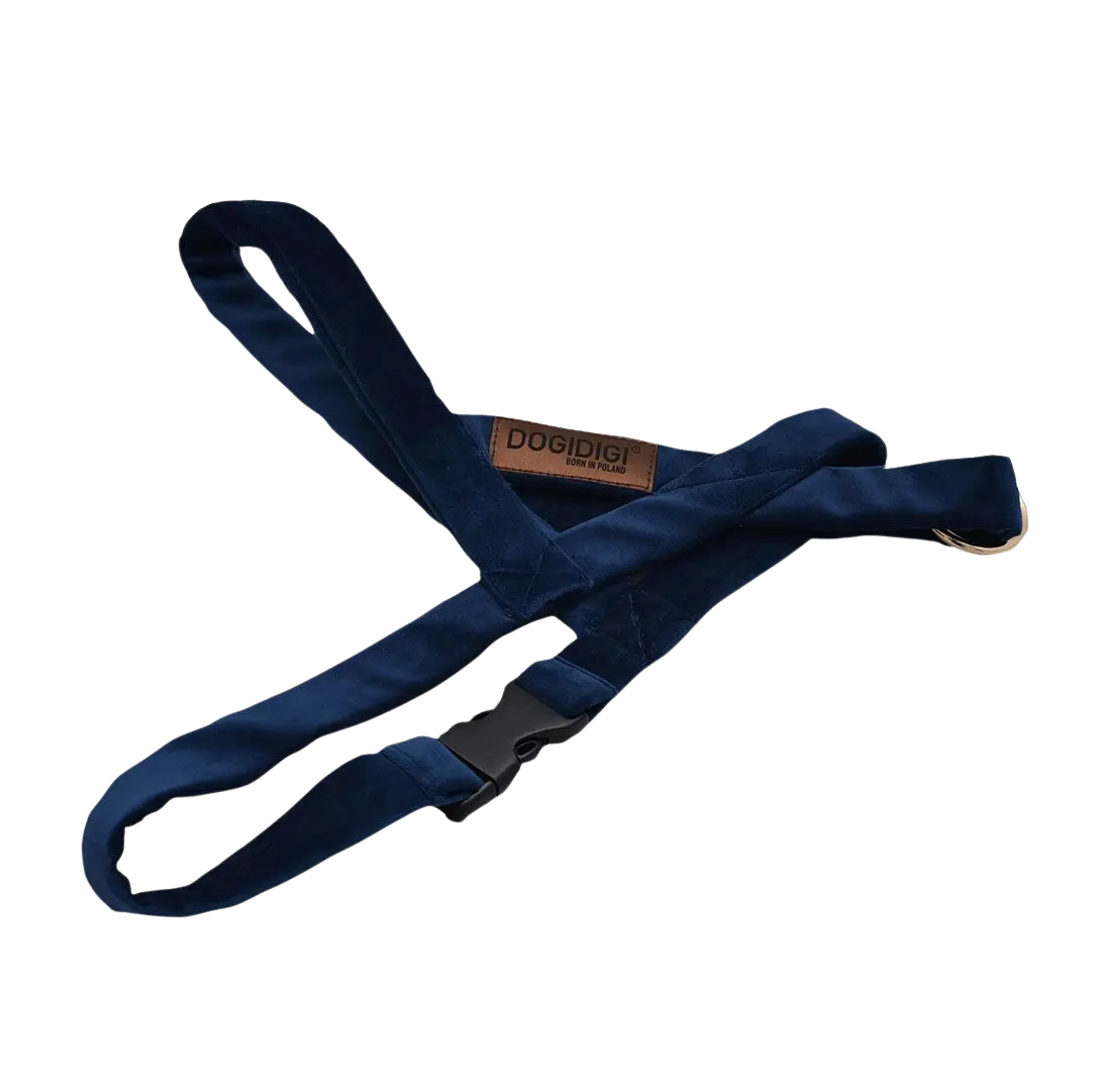 Szelki NORWESKIE dla Psa Velvet Granatowe DOGIDIGI