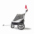 Załaduj obraz do przeglądarki galerii, Innopet Wózek do roweru dla psa Sporty Dog Trailer Deluxe Czarny/Szary Innopet
