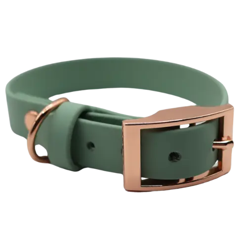 Obroża na sprzączkę BioThane Sage Green Co Collar
