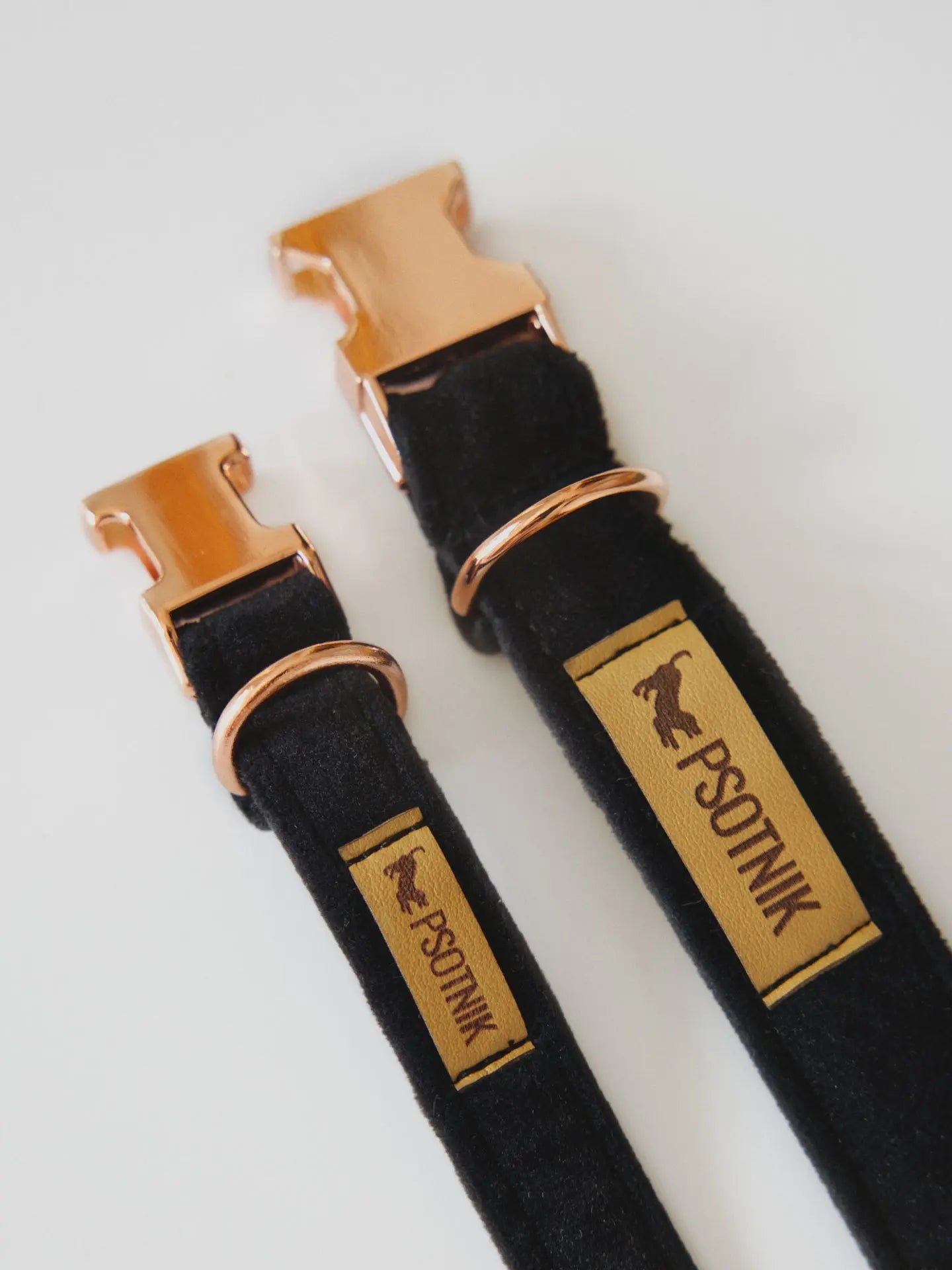 Obroża z klamrą Psotnik czarna Psotnik