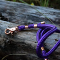 Załaduj obraz do przeglądarki galerii, Smycz miejska linowa True Purple Co collar